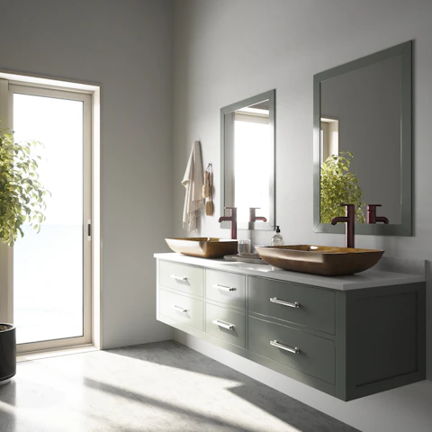 Donatello Gold Glass 22 in. L x 14 in. W x 5 in. H Rectangular Vessel Bathroom Sink - image 4 - other