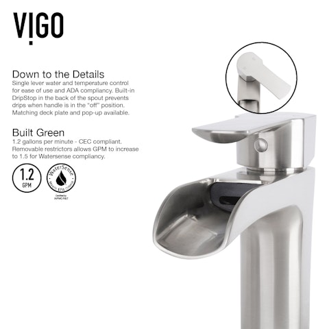 Glass Round Vessel Bathroom Sink in Titanium Gray with Niko Faucet and Pop-Up Drain - image 10 - other
