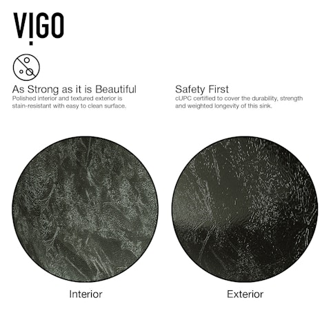 Glass Round Vessel Bathroom Sink in Onyx Gray with Niko Faucet and Pop-Up Drain - image 6 - other