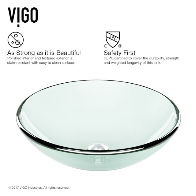 Glass Round Vessel Bathroom Sink in Iridescent with Niko Faucet and Pop-Up Drain - image 5 - other