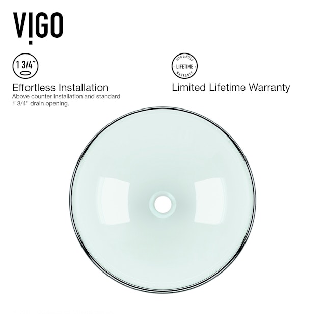 Glass Round Vessel Bathroom Sink in Iridescent with Niko Faucet and Pop-Up Drain - image 6 - other