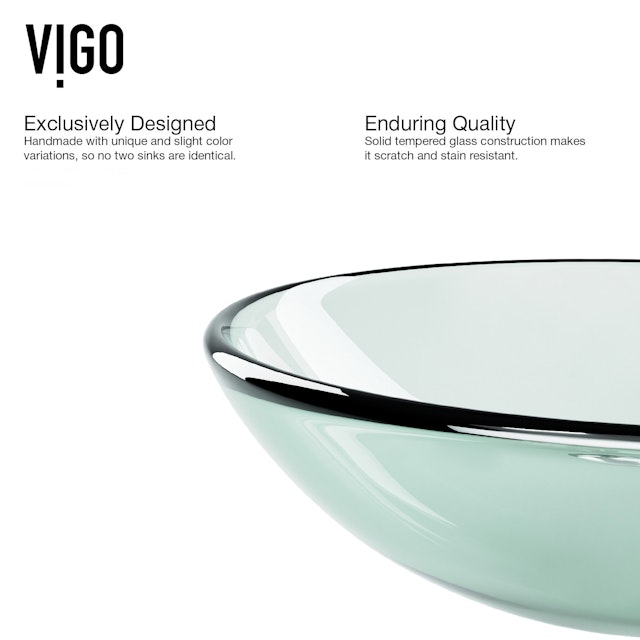 Glass Round Vessel Bathroom Sink in Iridescent with Niko Faucet and Pop-Up Drain - image 7 - other