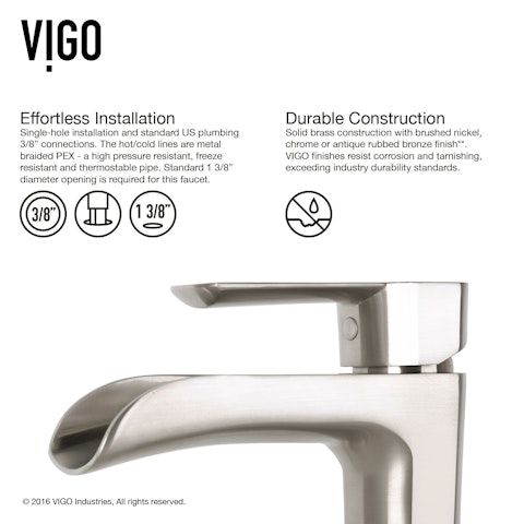Matte Stone Hibiscus Composite Square Vessel Bathroom Sink in White with Niko Faucet and Pop-Up Drain - image 12 - other