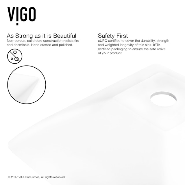 Matte Stone Hibiscus Composite Square Vessel Bathroom Sink in White with Milo Faucet and Pop-Up Drain - image 6 - other