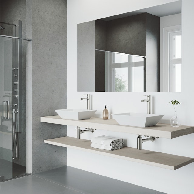 Matte Stone Vinca Composite Rectangular Vessel Bathroom Sink in White with Faucet and Pop-Up Drain - image 2 - other