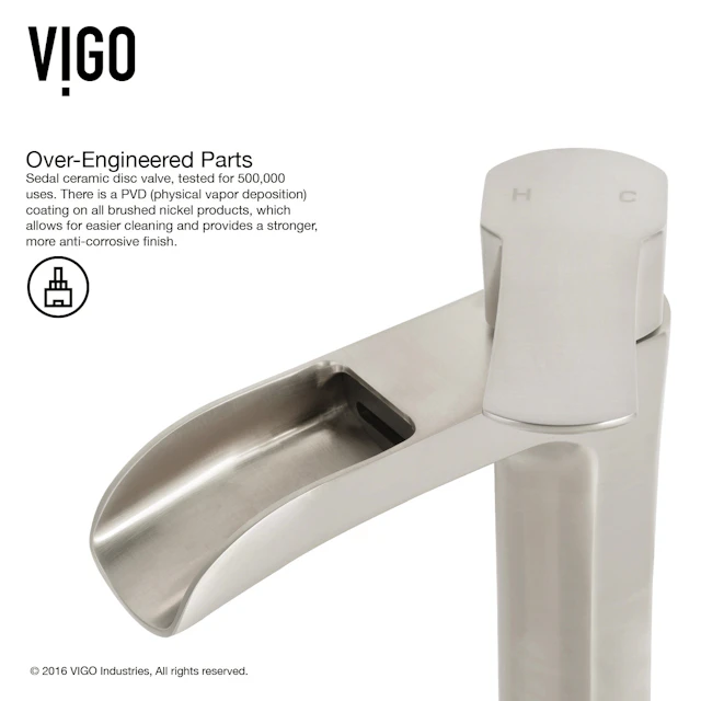 Matte Stone Hyacinth Composite Square Vessel Bathroom Sink in White with Niko Faucet and Pop-Up Drain - angle 13 - other