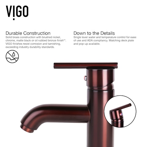 Vessel Bathroom Sink in Copper Mosaic with Faucet Set in Oil Rubbed Bronze - image 11 - other