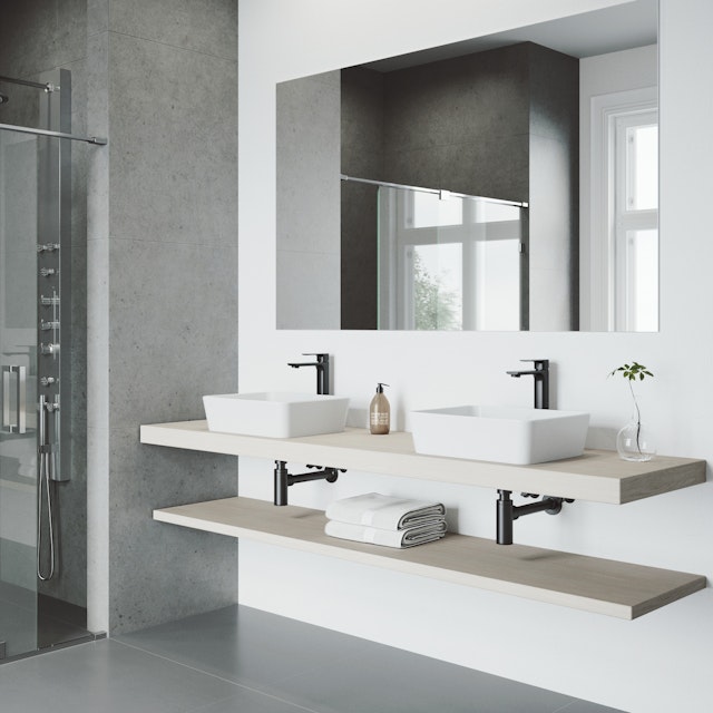 Matte Stone Marigold Composite Rectangular Vessel Bathroom Sink in White with Faucet and Pop-Up Drain - image 2 - other