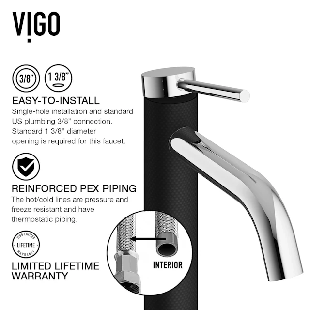 Matte Stone Jasmine Composite Rectangular Vessel Bathroom Sink in White with Lexington Faucet and Pop-Up Drain - angle 14 - other