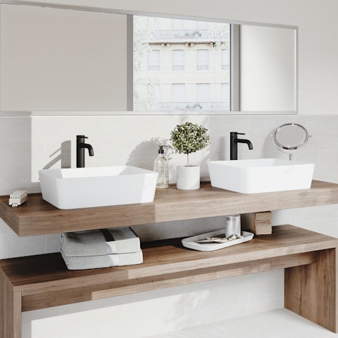 Matte Stone Marigold Composite Rectangular Vessel Bathroom Sink in White with Faucet and Pop-Up Drain - image 2 - other