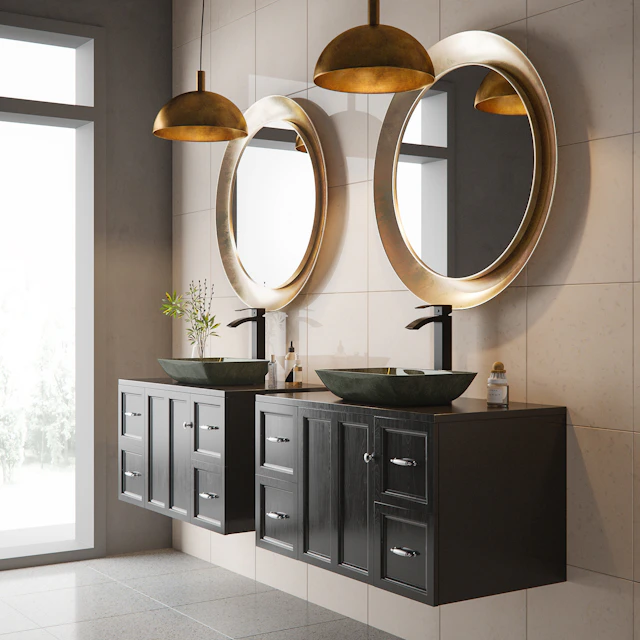 Glass Rectangular Vessel Bathroom Sink in Onyx Gray with Duris Faucet and Pop-Up Drain - angle 13 - other