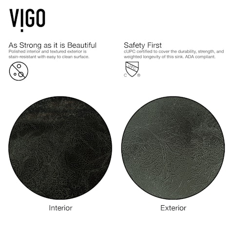 Glass Rectangular Vessel Bathroom Sink in Onyx Gray with Duris Faucet and Pop-Up Drain - image 4 - other