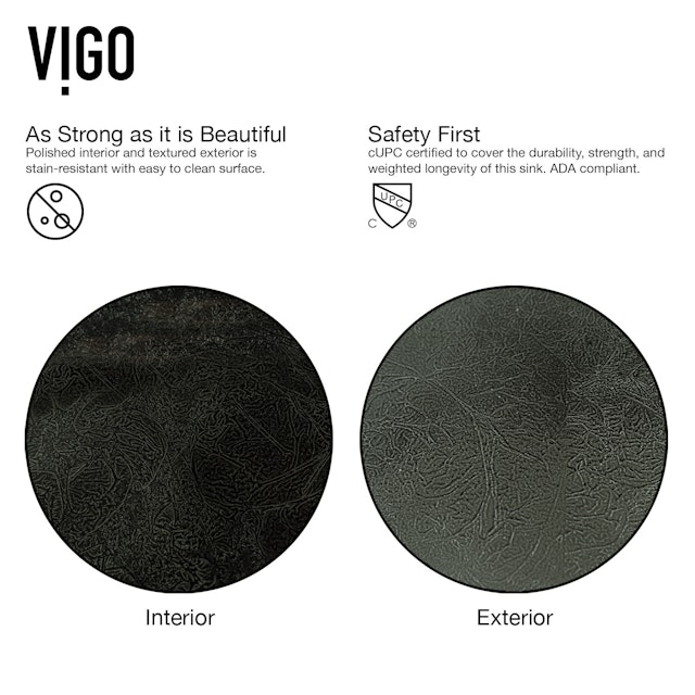 Glass Rectangular Vessel Bathroom Sink in Onyx Gray with Duris Faucet and Pop-Up Drain - image 4 - other