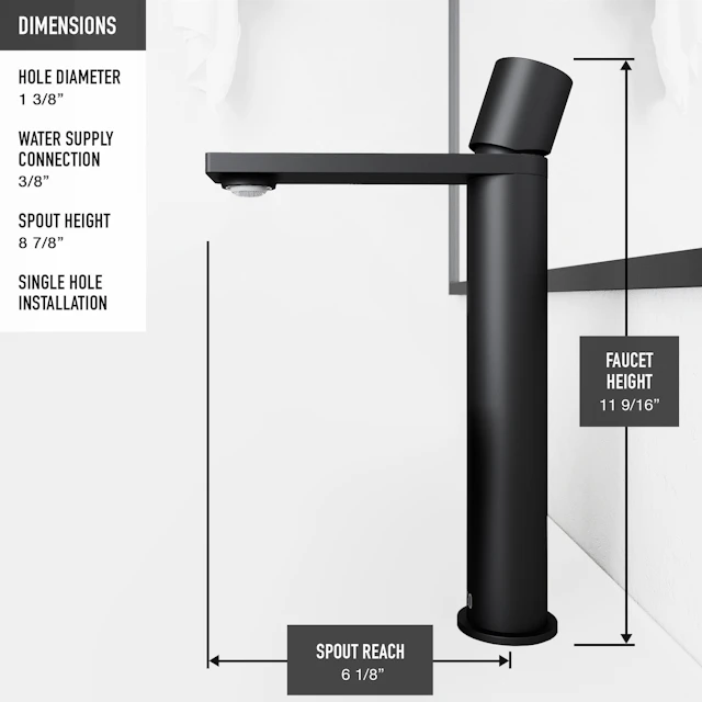 Matte Stone Anvil Composite Round Vessel Bathroom Sink in White with Gotham Faucet and Pop-Up Drain - angle 10 - other