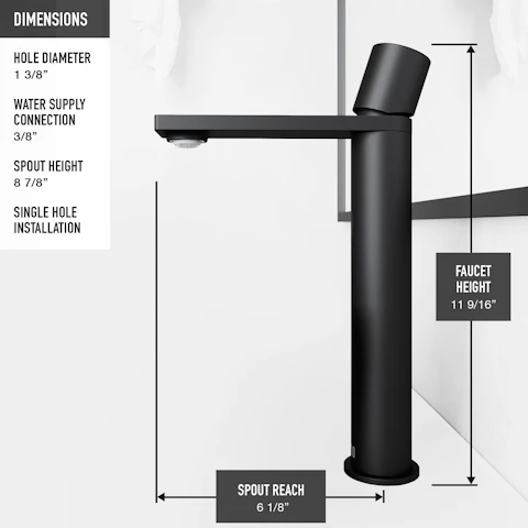 Matte Stone Anvil Composite Round Vessel Bathroom Sink in White with Gotham Faucet and Pop-Up Drain - image 10 - other