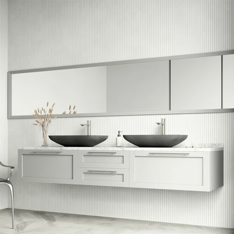 Concreto Stone 22 in. Rectangular Vessel Bathroom Sink in Gray with Gotham Faucet and Pop-Up Drain - image 2 - other