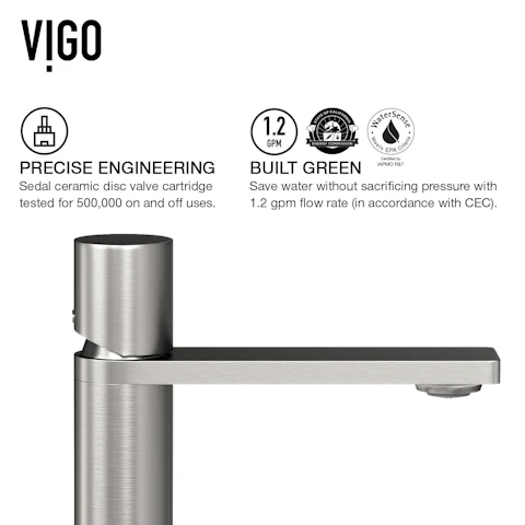 Concreto Stone 22 in. Rectangular Vessel Bathroom Sink in Gray with Gotham Faucet and Pop-Up Drain - image 8 - other