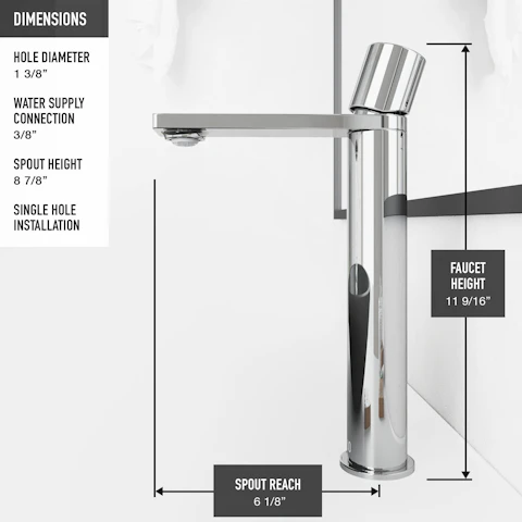 Matte Stone Starr Composite Rectangular Vessel Bathroom Sink in White with Gotham Faucet and Drain - image 11 - other
