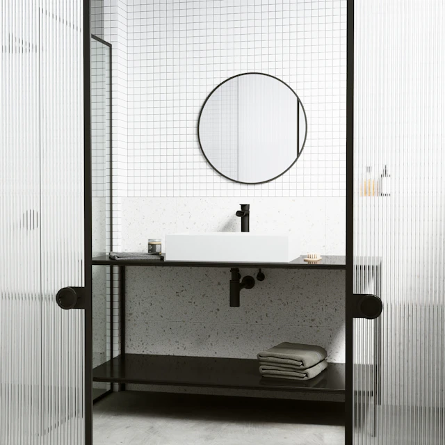 Matte Stone Montauk Composite Rectangular Vessel Bathroom Sink in White with Niko Faucet and Drain - image 2 - other