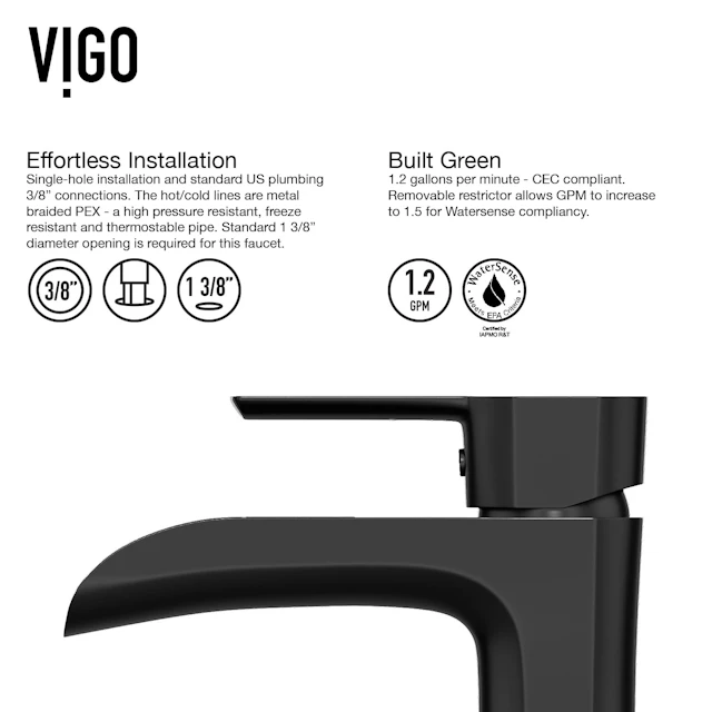 Matte Stone Montauk Composite Rectangular Vessel Bathroom Sink in White with Niko Faucet and Drain - image 8 - other