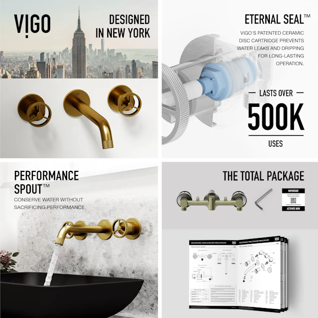 Matte Shell Sottile Glass Rectangular Vessel Bathroom Sink in Black with Wall-Mount Faucet and Drain in Matte Gold - image 6 - other