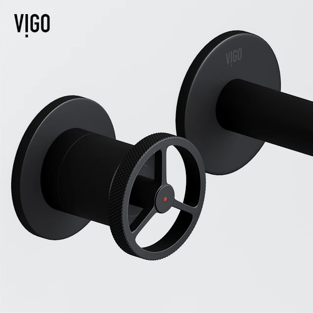 Matte Stone Anvil Composite Round Vessel Bathroom Sink in White with Wall-Mount Faucet and Pop-Up Drain - angle 11 - other