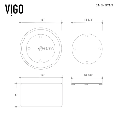 Matte Stone Anvil Composite Round Vessel Bathroom Sink in White with Wall-Mount Faucet and Pop-Up Drain - image 8 - other