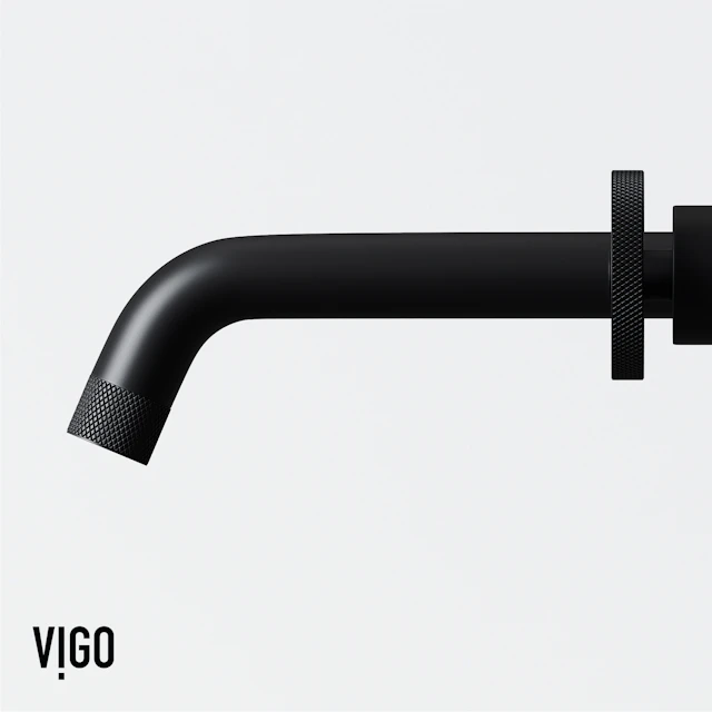 Matte Stone Anvil Composite Round Vessel Bathroom Sink in White with Wall-Mount Faucet and Pop-Up Drain - angle 9 - other