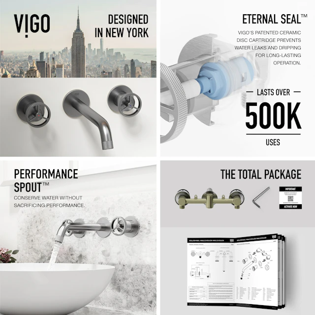 Matte Stone Lotus Composite Round Vessel Bathroom Sink in White with Wall-Mount Faucet and Drain - angle 7 - other