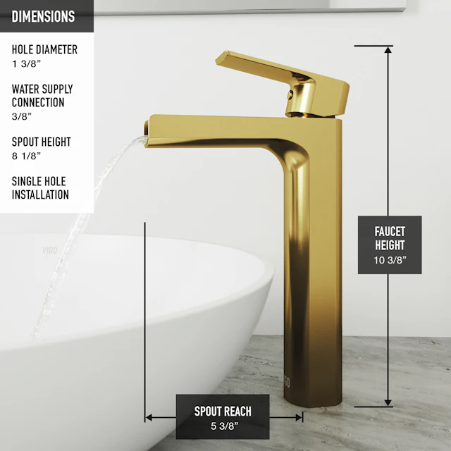 Matte Shell Sottlie Glass Rectangular Vessel Bathroom Sink in White with Amada Faucet and Pop-up Drain in Matte Gold - image 12 - other