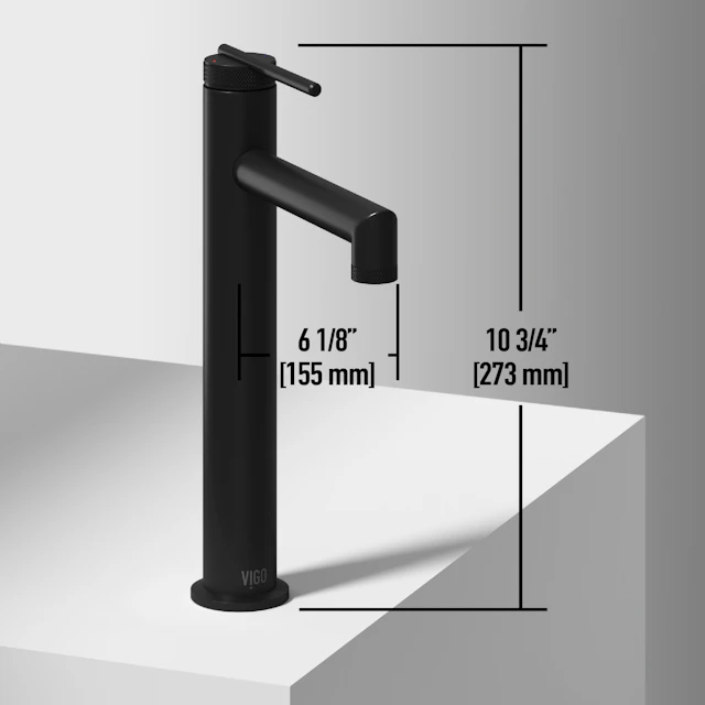Concreto Stone Rectangular Bathroom Sink With Vessel Faucet - angle 13 - other