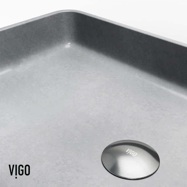 Concreto Stone Rectangular Bathroom Sink With Vessel Faucet - angle 8 - other