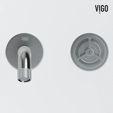 Concreto Stone Round Bathroom Sink With Wall Mount Faucet - image 10 - other