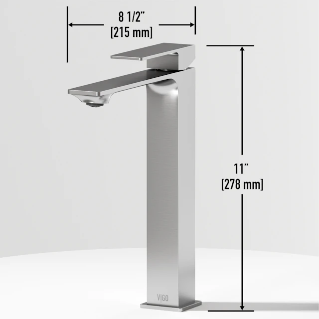 Concreto Stone Rectangular Vessel Bathroom Sink and Faucet - angle 15 - other
