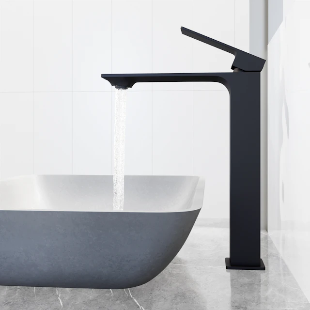 Concreto Stone Rectangular Vessel Bathroom Sink and Faucet - angle 4 - other