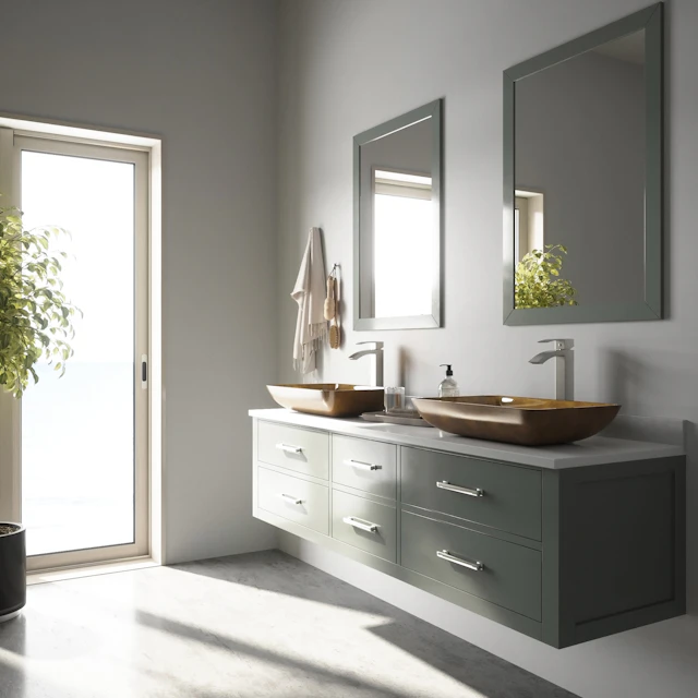 Glass Rectangular Vessel Bathroom Sink in Gold with Duris Faucet and Pop-Up Drain - image 2 - other
