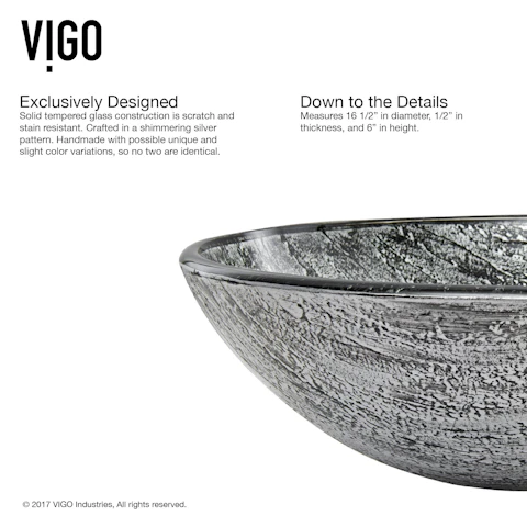 Glass Round Vessel Bathroom Sink in Titanium Gray with Linus Faucet and Pop-Up Drain - image 7 - other