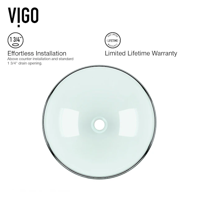 Glass Round Vessel Bathroom Sink in Iridescent with Duris Faucet and Pop-Up Drain - image 6 - other