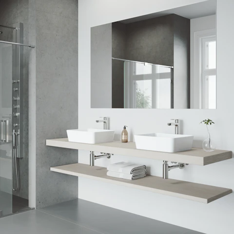 Matte Stone Marigold Composite Rectangular Vessel Bathroom Sink in White with Faucet and Pop-Up Drain - image 2 - other