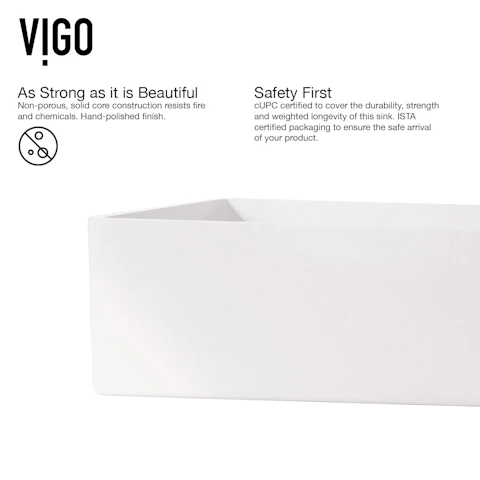 Matte Stone Magnolia Composite Rectangular Vessel Bathroom Sink in White with Faucet and Pop-Up Drain - image 6 - other