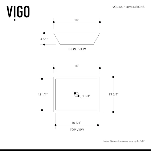 Matte Stone Vinca Composite Rectangular Vessel Bathroom Sink in White with Titus Faucet and Pop-Up Drain - angle 10 - other